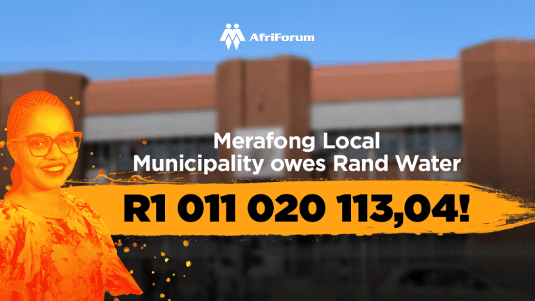 Merafong Local Municipality owes Rand Water R1 011 020 113.04!
